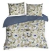 Komplet pościeli z bawełny satynowej Spring 160x200 w beżowo błękitne kwiaty