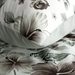 Komplet pościeli z bawełny satynowej Spring 160x200 w hibiskusy i róże