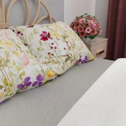 Komplet pościeli z bawełny satynowej motyw kwiatowy 220x200 Florina