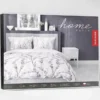 Komplet pościeli z satyny bawełnianej różowej 220x200 w drobne gałązki Home Satin