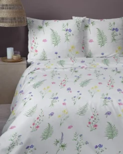 Komplet pościeli z satyny bawełnianej 160x200 drobne kwiaty Home Satin