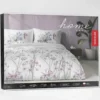 Komplet pościeli z satyny bawełnianej 220x200 w kwiaty czosnku ozdobnego Home Satin