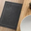 Mata łazienkowa bawełniana grafitowa 50x70 stopki