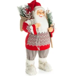 Mikołaj Stojący Czerwony 80cm