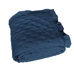 Narzuta Werona 170x210 Granatowa z Falbanką