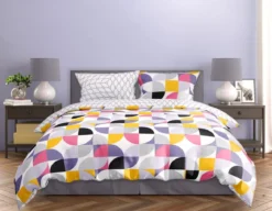 Pościel bawełna satynowa Milagro 220x200 w geometryczny wzór