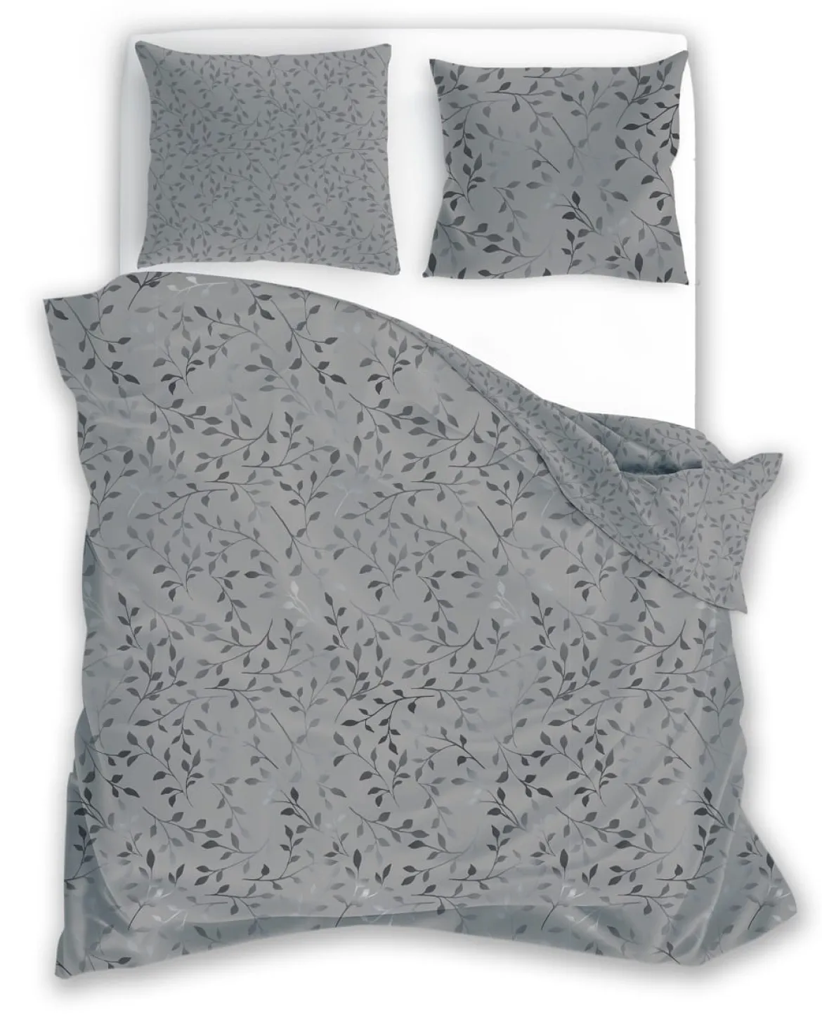 Pościel bawełna satynowa Milagro 220x200 Grey Botanica
