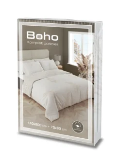 Pościel bawełniana Boho 140x200 trawa pampasowa