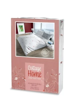 Pościel bawełniana Cottage biała 140x200 w biedronki