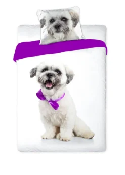Pościel bawełniana dziecięca 140x200 Shih tzu