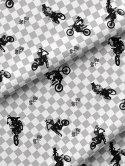 Pościel bawełniana młodzieżowa świecąca 160x200 Motocross