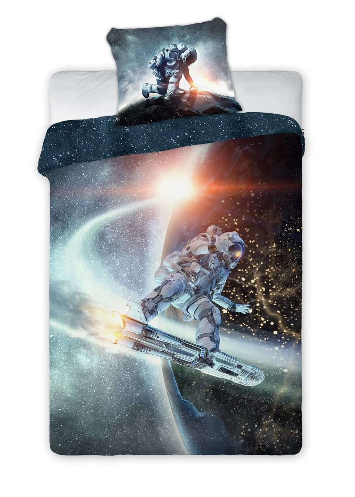 Pościel bawełniana 160x200 Astronauta Na Spacerze