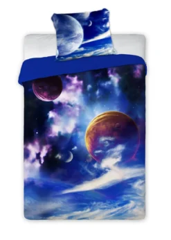 Pościel bawełniana 140x200 Planety Na Niebie