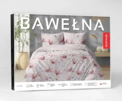 Pościel bawełniana 100% 160x200 pudrowe kwiaty