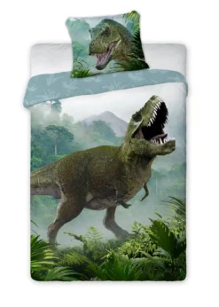 Pościel bawełniana 160x200 T-REX zielony