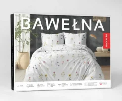 Pościel bawełniana 100% 160x200 w kwiaty polne
