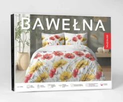 Pościel bawełniana 100% 220x200 z motywem maków