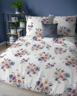 Pościel flanelowa 220x200 w kwiatowe bukiety