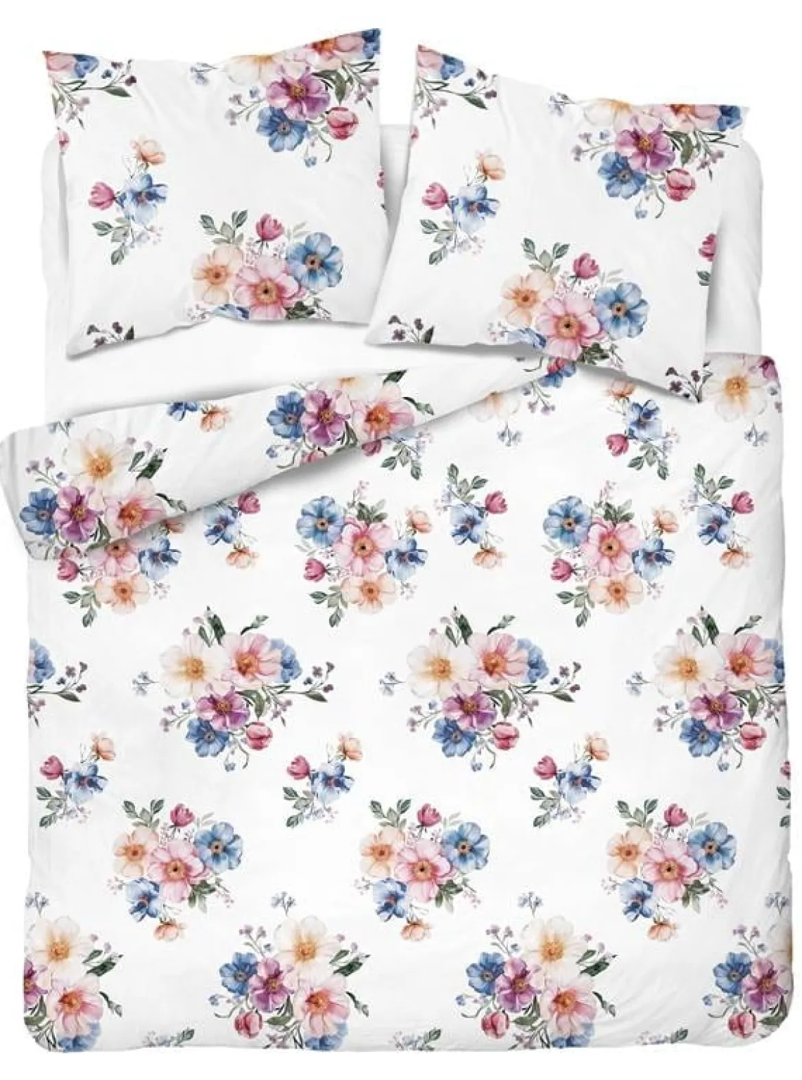 Pościel flanelowa 220x200 w kwiatowe bukiety