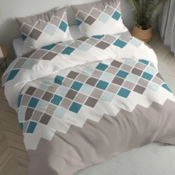 Pościel flanelowa 220x200 w romby