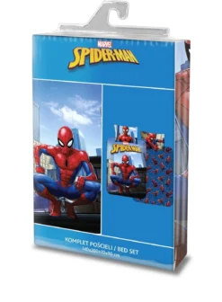 Pościel licencjonowana dziecięca bawełniana niebieska Spiderman 160x200