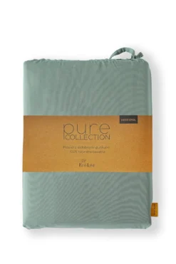 Pościel Pure Eco Line bawełniana 220x200 miętowa z guziczkami