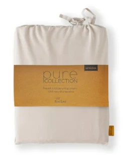 Pościel Pure Eco Line bawełniana 160x200 beżowa z guziczkami