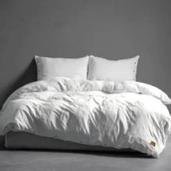 Pościel Pure Eco Line bawełniana 160x200 biała z guziczkami