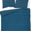 Pościel satyna bawełniana Home Satin granatowa 160x200 w poziome pasy
