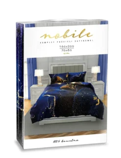 Pościel satyna bawełniana Nobile 160x200 Nocne Niebo