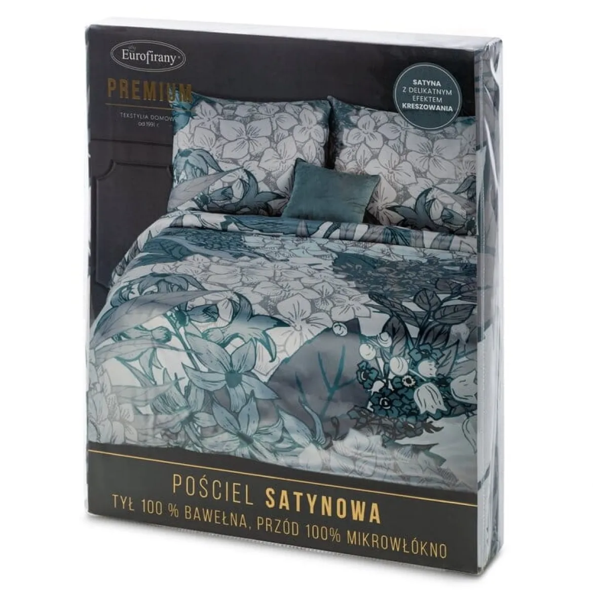 Pościel satynowa kreszowana 220x200 Premium