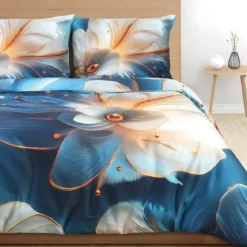 Pościel z bawełny satynowej Satynlove 160x200 Kwiat