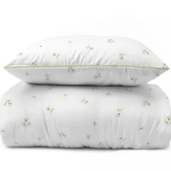 Pościel z perkalu 160x200 Drobne Stokrotki Lame Percale