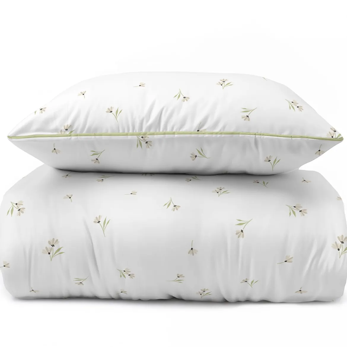 Pościel z perkalu 160x200 Drobne Stokrotki Lame Percale