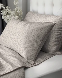 Pościel z perkalu 160x200 Różowe Kwiaty Lame Percale