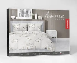 Pościel z satyny bawełnianej beżowej 160x200 Home Satin w magnolie
