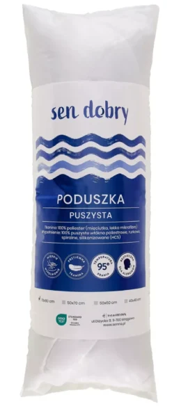 Poduszka Sen Dobry Pikowana 70x80 biała