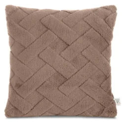 Poszewka dekoracyjna ciemno beżowa 45x45 Caro