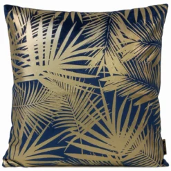 Poszewka dekoracyjna velvet 45x45 Blink granatowo złota