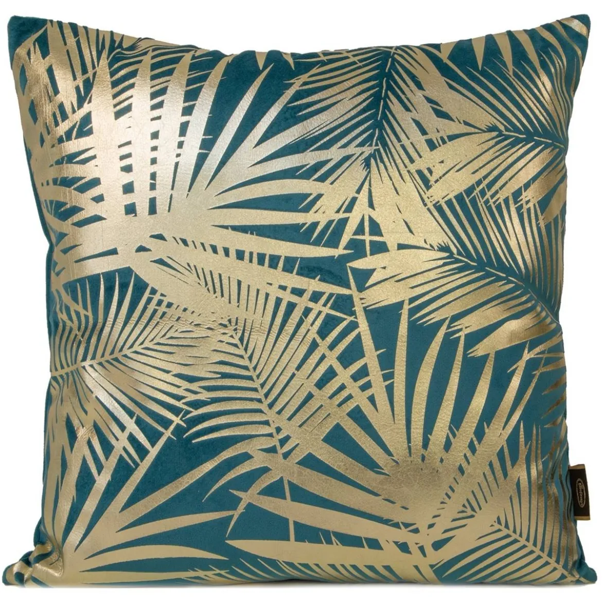 Poszewka dekoracyjna velvet 45x45 Blink turkusowo złota