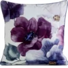 Poszewka dekoracyjna velvet 45x45 Duże Kwiaty Fioletowo Różowe