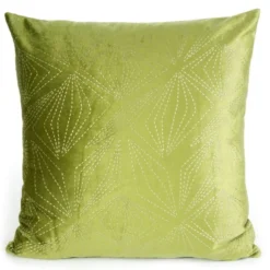Poszewka dekoracyjna velvet Albi 45x45 oliwkowo srebrna
