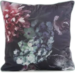 Poszewka dekoracyjna Velvet Z Lamówką 45x45 Kwiaty