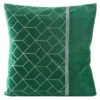 Poszewka dekoracyjna velvet Milagros 45x45 zielona srebrna