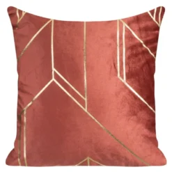 Poszewka dekoracyjna velvet 45x45 ruda Gina