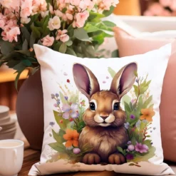 Poszewka Wiosenna 40x40 Królik Velvet