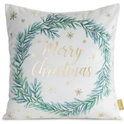 Poszewka świąteczna Wianek 45x45 Merry Christmas