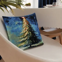Poszewka świąteczna 40x40 Malowana Choinka