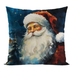 Poszewka świąteczna 40x40 Malowany Mikołaj