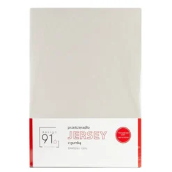 Prześcieradło D91 220x240 jersey z gumką w kolorze beżowym